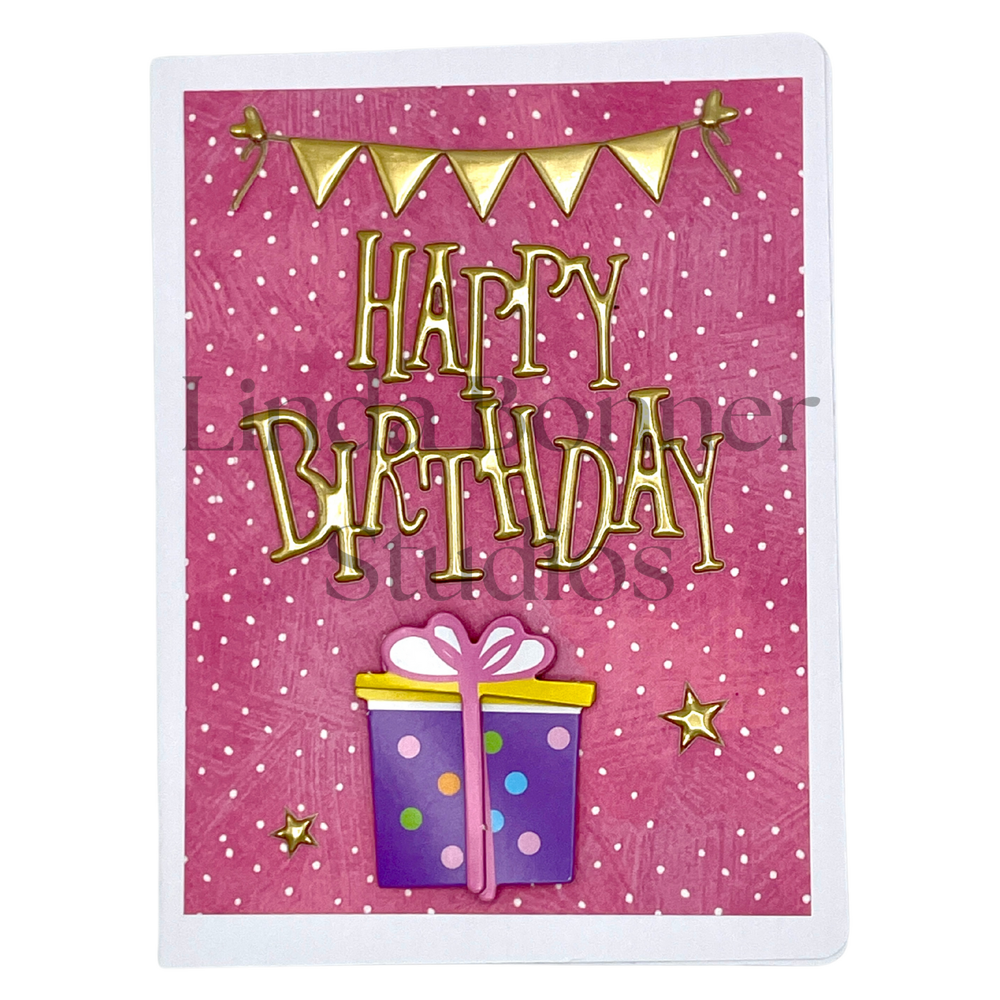 S179 - Birthday Pink and White Dot