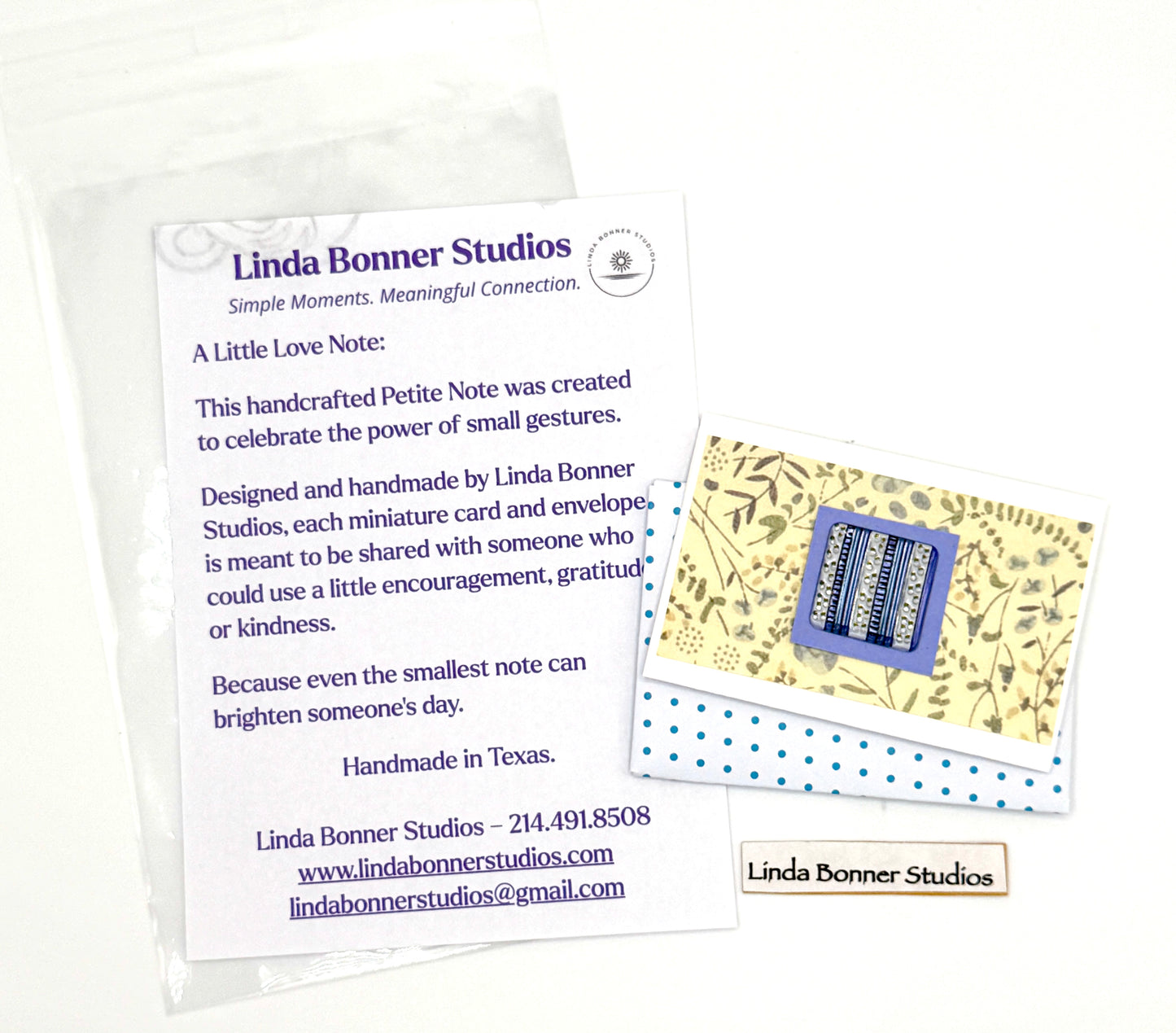 Handcrafted Client Petite Note Packaged