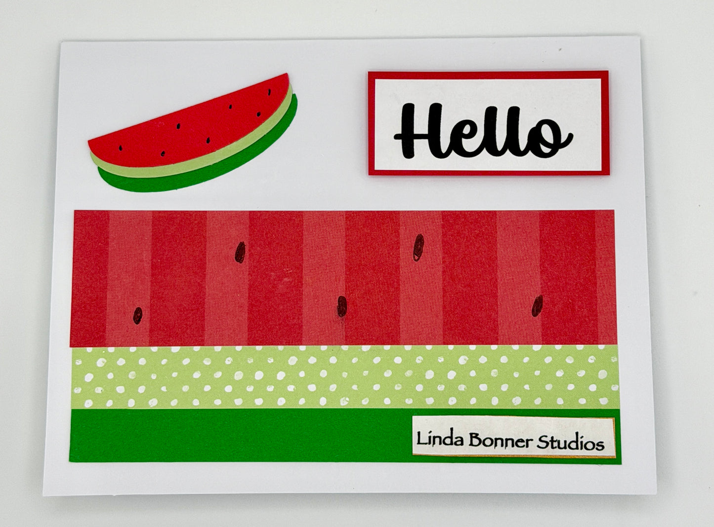 0245 - Summer Wishes and Watermelon Handcrafted Card