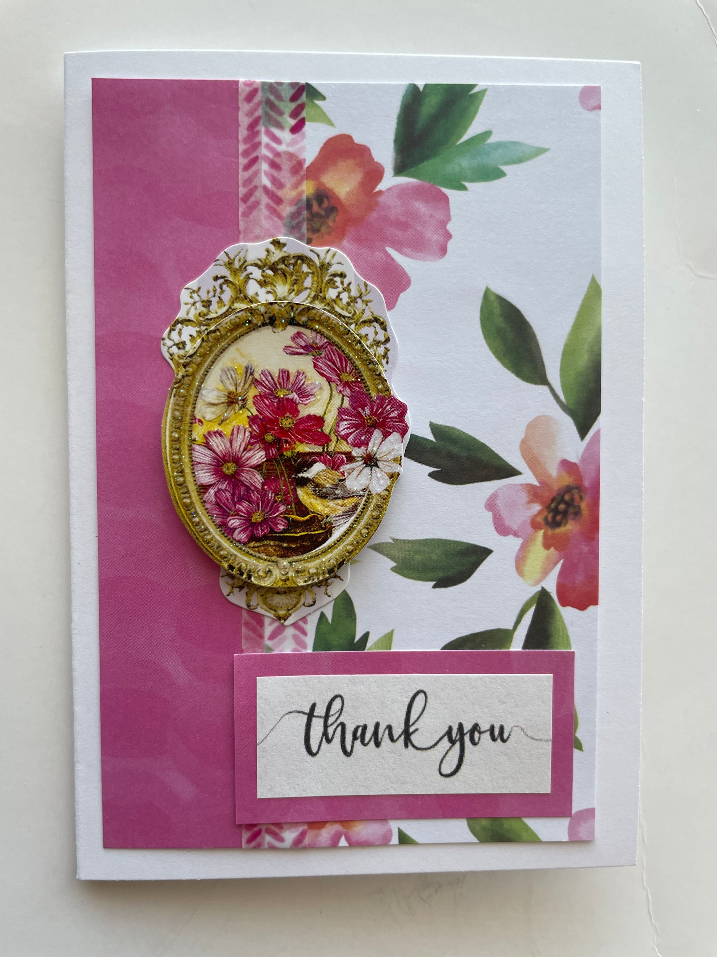 T024 - Thank You Note Cards - Pink Floral