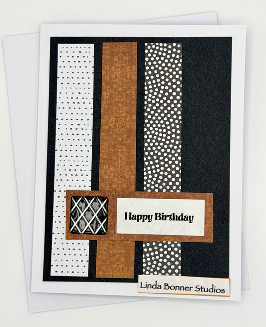 0230 - They will love the classic black and white accents on this handmade card.