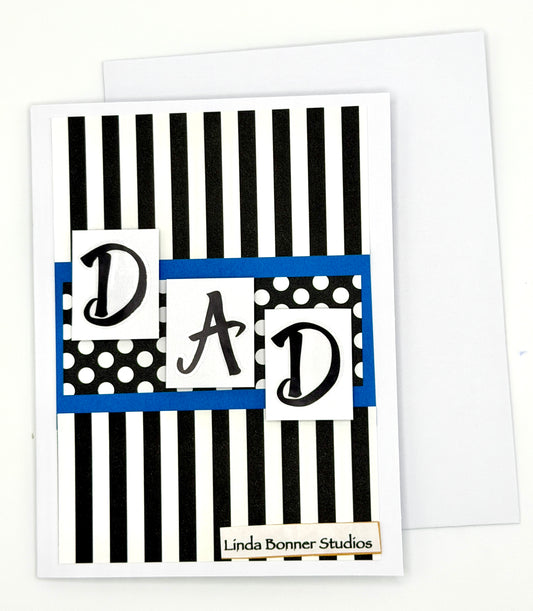 0240 - Celebrate Dad with Bold Stripes - Happy Father's Day
