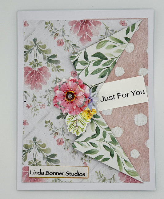 0246 - Pastel and Floral Handcrafted Card to Share Joy