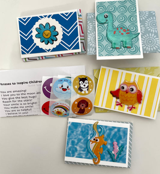Tiny Moments for Children - Miniature Handmade Love Notes and Envelopes - Set of 5