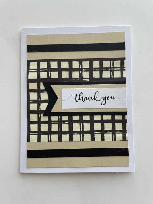 T027 - Thank you Card Black Squares