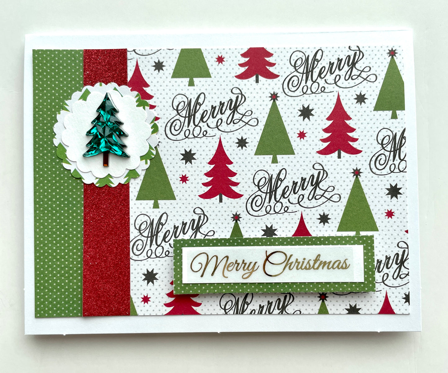 CH050 - Christmas Card Red/Green Trees