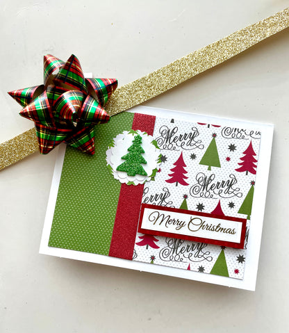 CH050 - Christmas Card Red/Green Trees