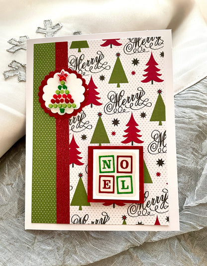 CH050 - Christmas Card Red/Green Trees