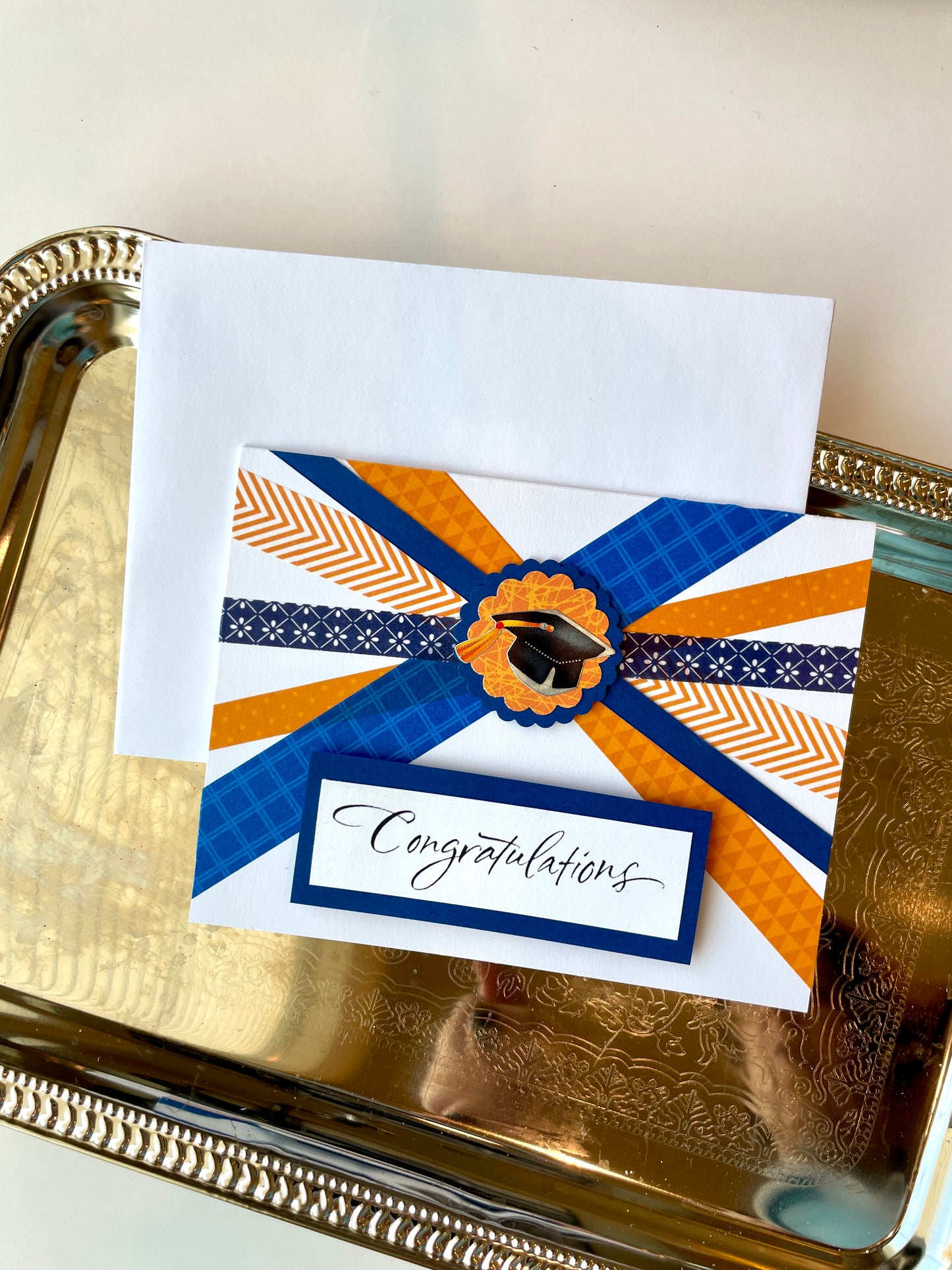 S084 - Graduation Card Blue and Orange