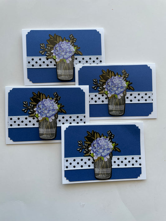 BX113 - Boxed Card Set Lilacs and Polka Dots