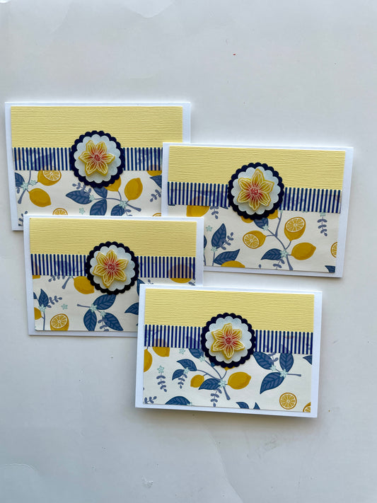BX111 - Boxed Card Set Yellow and Navy