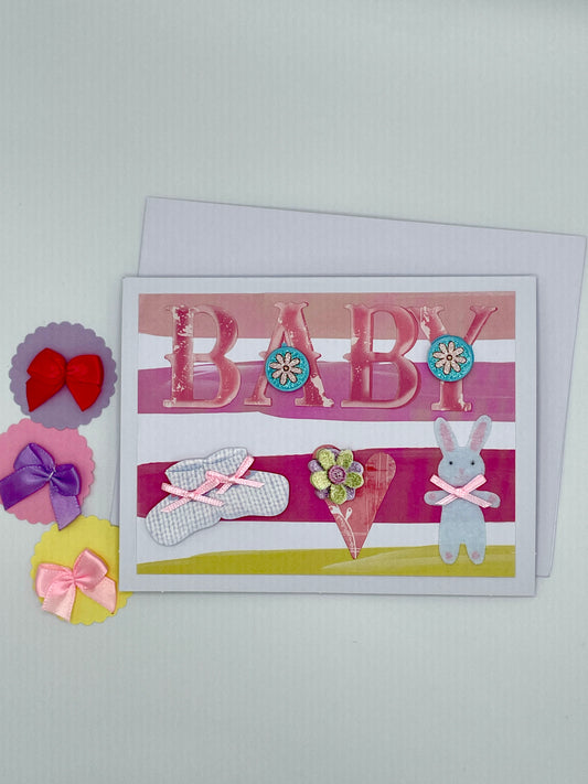 S149 - Baby Card - BABY in Pink