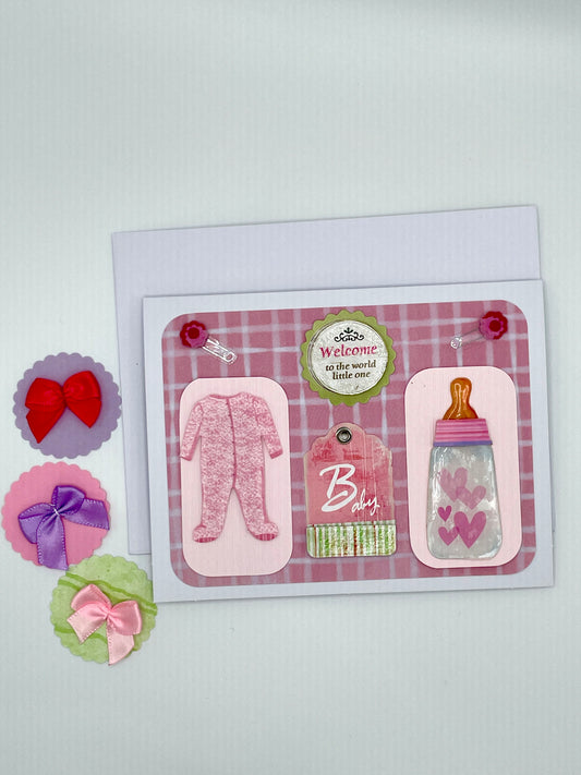 S148 - Baby Card - Welcome Baby Girl