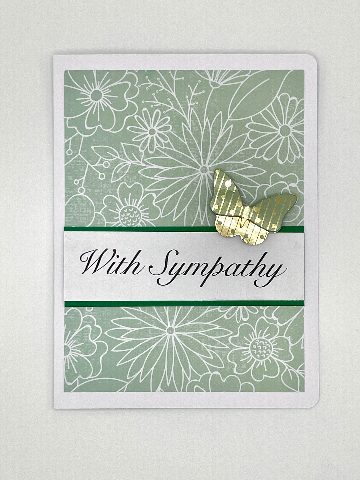 S164 - Sympathy Care Light Green with Butterfly