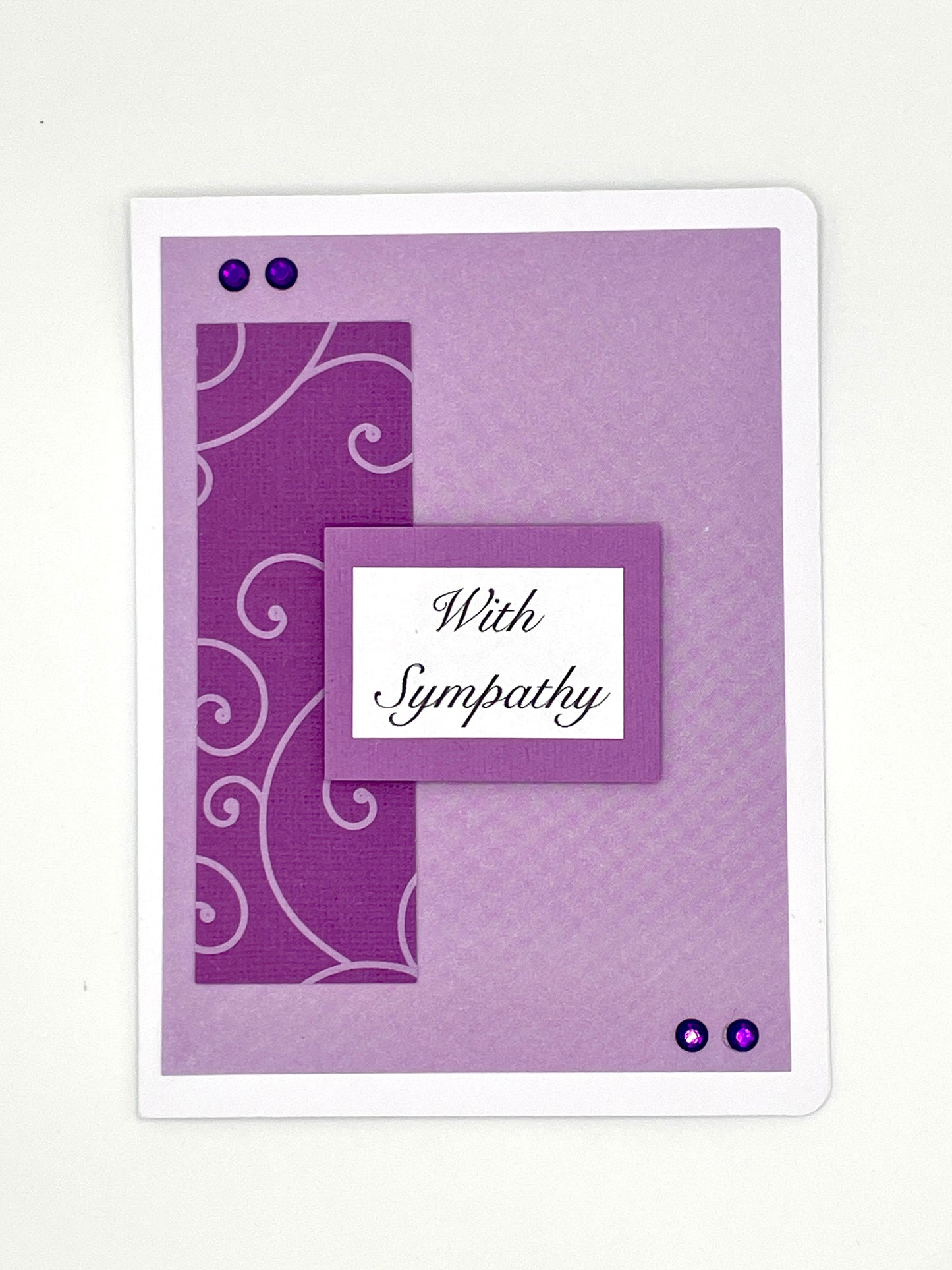 S166 - Sympathy Card Shade of Purple